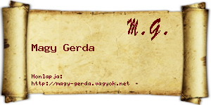 Magy Gerda névjegykártya